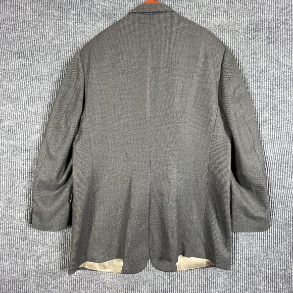 Hart Schaffner Marx Jacket Mens 42‎ R Gray Wool Blazer Sports Coat Wedding Retro - Picture 11 of 15